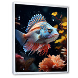 Corals Butterflyfish Copper And Cobalt - Butterfly Fish Wall Decor