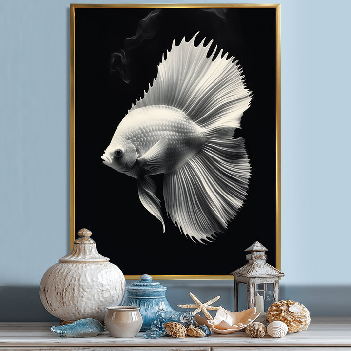 Golden Glint And Graphite A Butterflyfish - Butterfly Fish Wall Decor