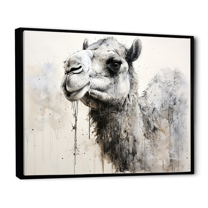 Minimalism Monochrome Camel - Camel Large Canvas Wall Art
