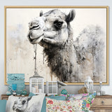 Minimalism Monochrome Camel - Camel Large Canvas Wall Art