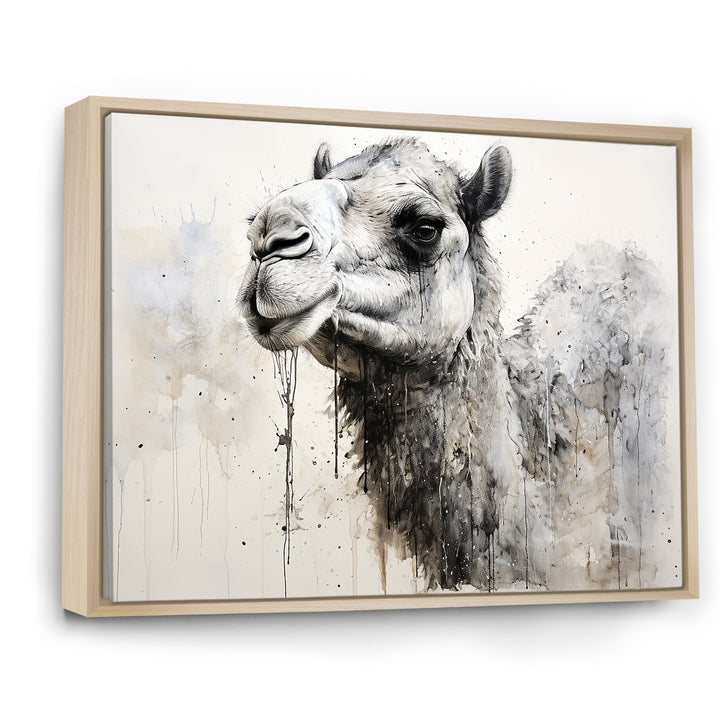 Minimalism Monochrome Camel - Camel Large Canvas Wall Art