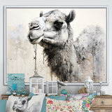 Minimalism Monochrome Camel - Camel Large Canvas Wall Art