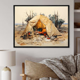 Camping Tent Outdoor Adventure III - Landscapes Canvas Wall Art