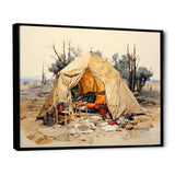 Camping Tent Outdoor Adventure III - Landscapes Canvas Wall Art