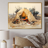 Camping Tent Outdoor Adventure III - Landscapes Canvas Wall Art