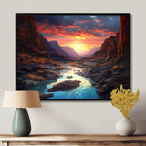 Canyon Desert Sunset I - Landscapes Canvas Wall Art