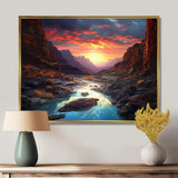 Canyon Desert Sunset I - Landscapes Canvas Wall Art