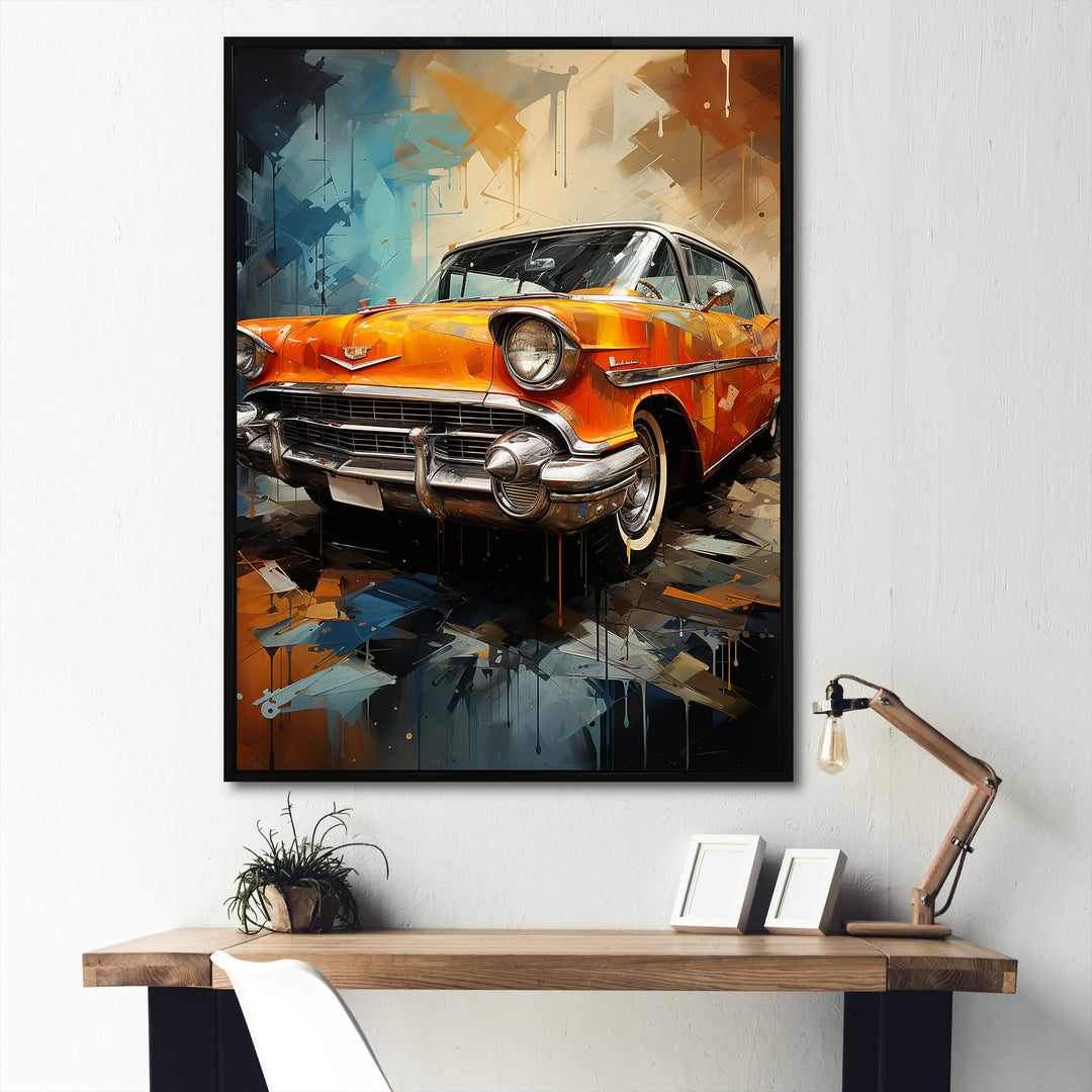 Abstract Vintage Car Memory - Car Vintage Canvas Wall Art