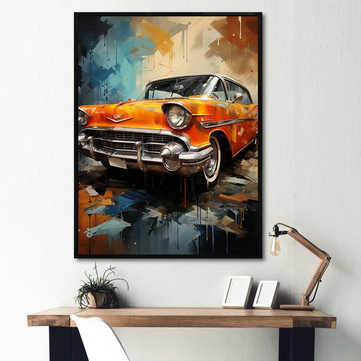 Abstract Vintage Car Memory - Car Vintage Canvas Wall Art