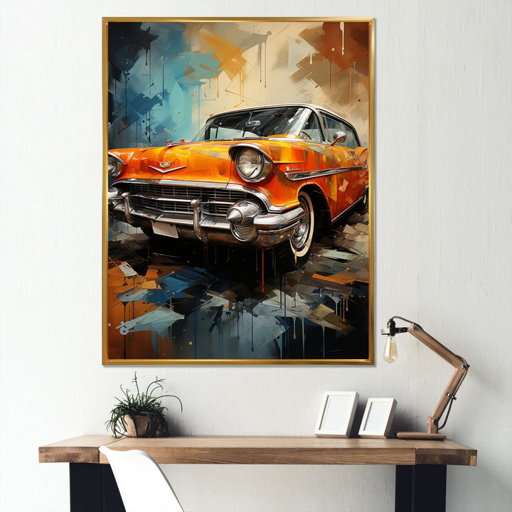 Abstract Vintage Car Memory - Car Vintage Canvas Wall Art