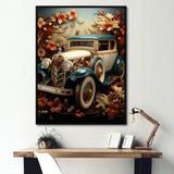 1930s Vintage Car Nostalgia Collage - Car Vintage Canvas Wall Art