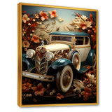 1930s Vintage Car Nostalgia Collage - Car Vintage Canvas Wall Art