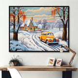 Car Charm In Winter - Car/Van Canvas Wall Art