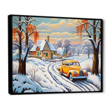 Car Charm In Winter - Car/Van Canvas Wall Art