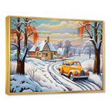Car Charm In Winter - Car/Van Canvas Wall Art
