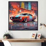 Graffiti Car In Tokyo - Car/Van Canvas Wall Art