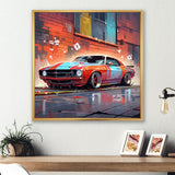 Graffiti Car In Tokyo - Car/Van Canvas Wall Art