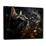 Abyssinian Adventure Black Cat - Cat Living Room Wall Art