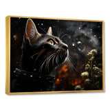Abyssinian Adventure Black Cat - Cat Living Room Wall Art