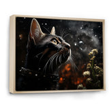 Abyssinian Adventure Black Cat - Cat Living Room Wall Art