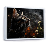 Abyssinian Adventure Black Cat - Cat Living Room Wall Art