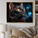 Burmese Beauty Black Cat - Cat Large Canvas Wall Art