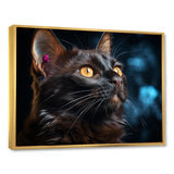 Burmese Beauty Black Cat - Cat Large Canvas Wall Art