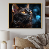 Burmese Beauty Black Cat - Cat Large Canvas Wall Art