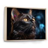 Burmese Beauty Black Cat - Cat Large Canvas Wall Art