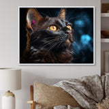 Burmese Beauty Black Cat - Cat Large Canvas Wall Art