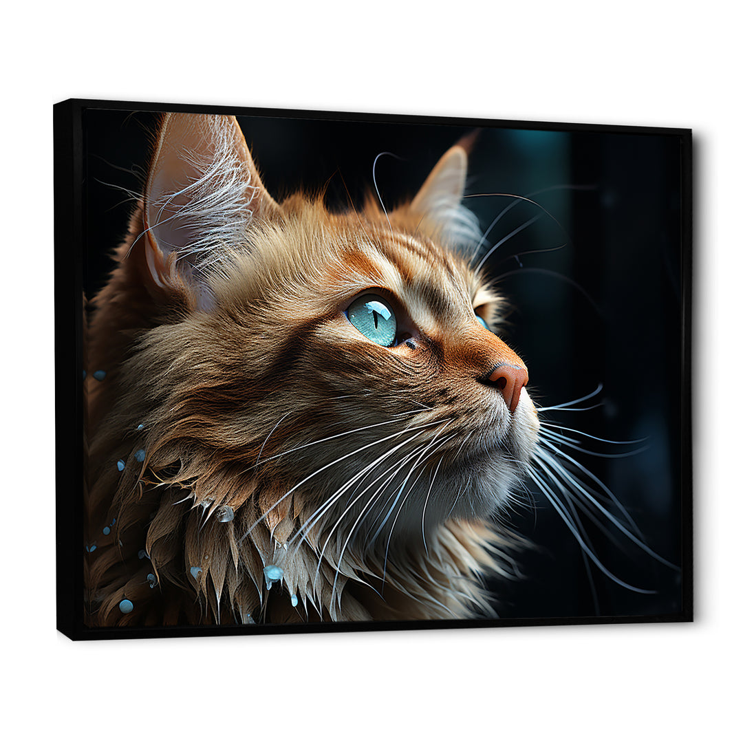 Chartreux Contemplation Cat Eyes - Cat Canvas Wall Art