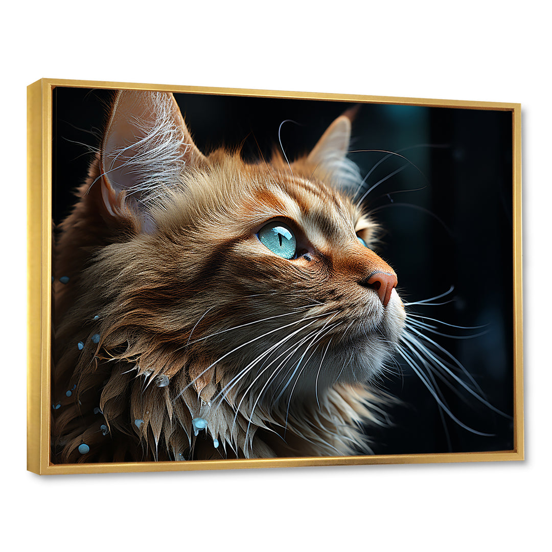 Chartreux Contemplation Cat Eyes - Cat Canvas Wall Art