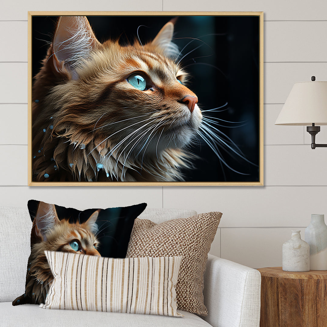 Chartreux Contemplation Cat Eyes - Cat Canvas Wall Art