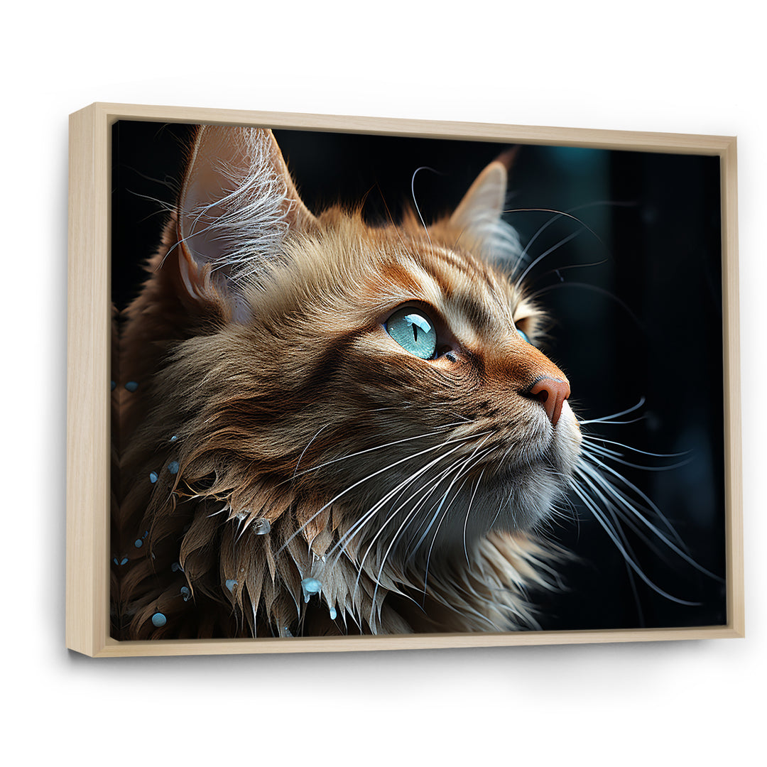 Chartreux Contemplation Cat Eyes - Cat Canvas Wall Art