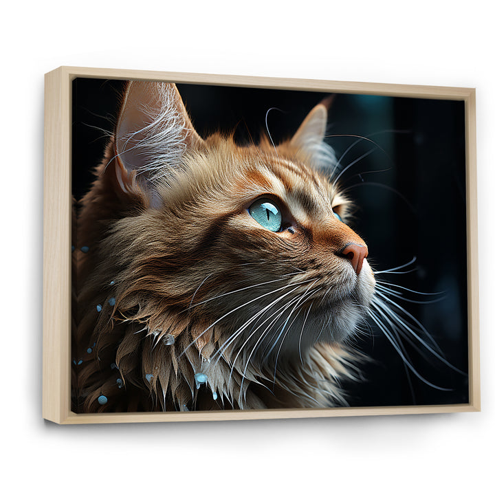 Chartreux Contemplation Cat Eyes - Cat Canvas Wall Art