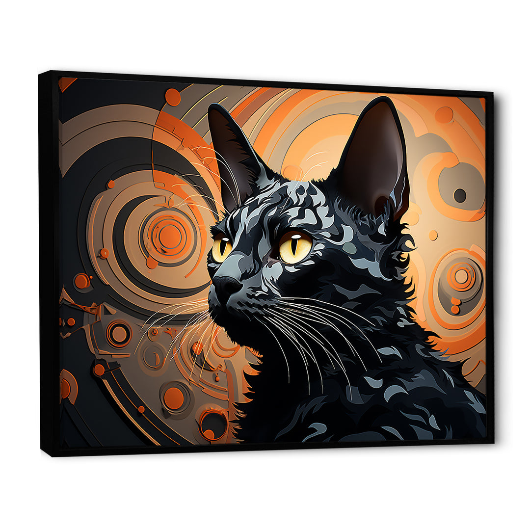 Cornish Rex Curves Cat - Cat Wall Decor