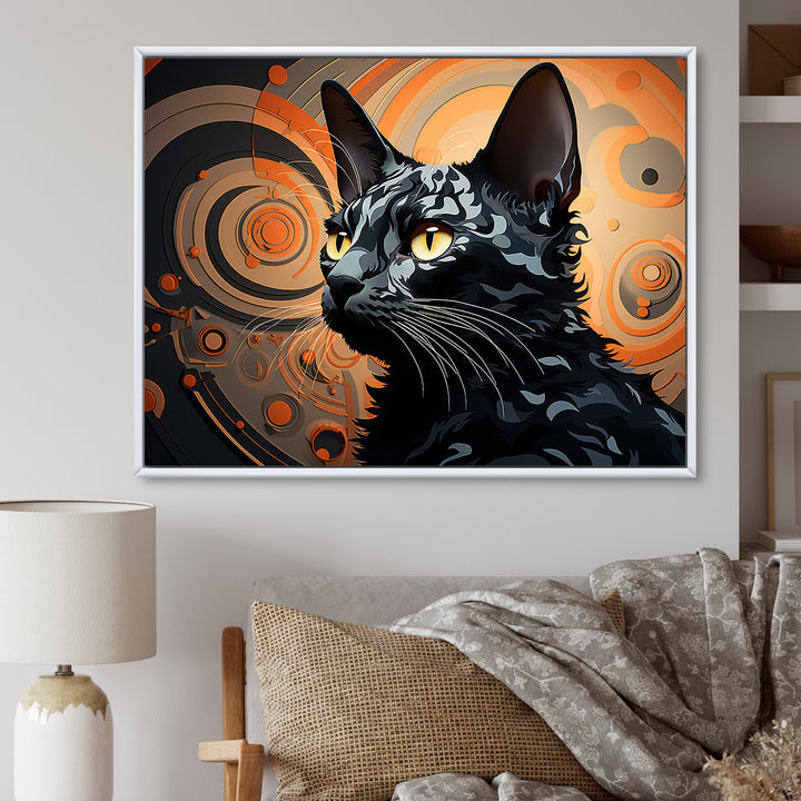 Cornish Rex Curves Cat - Cat Wall Decor