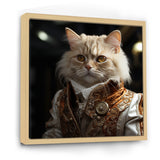 Elegance Cat Dressed In Suit - Beige Cat Wall Art