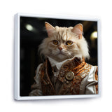 Elegance Cat Dressed In Suit - Beige Cat Wall Art