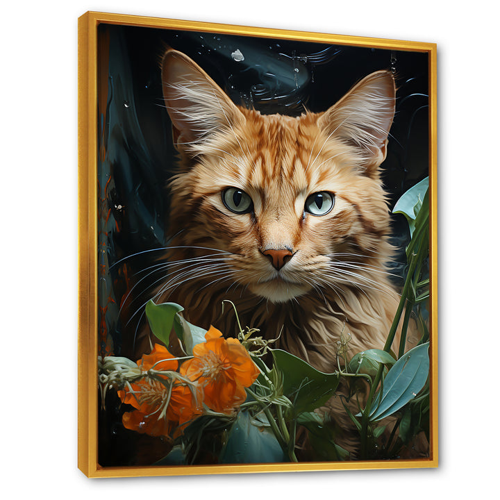 Havana Brown Mystique Cat - Beige Cat Wall Art