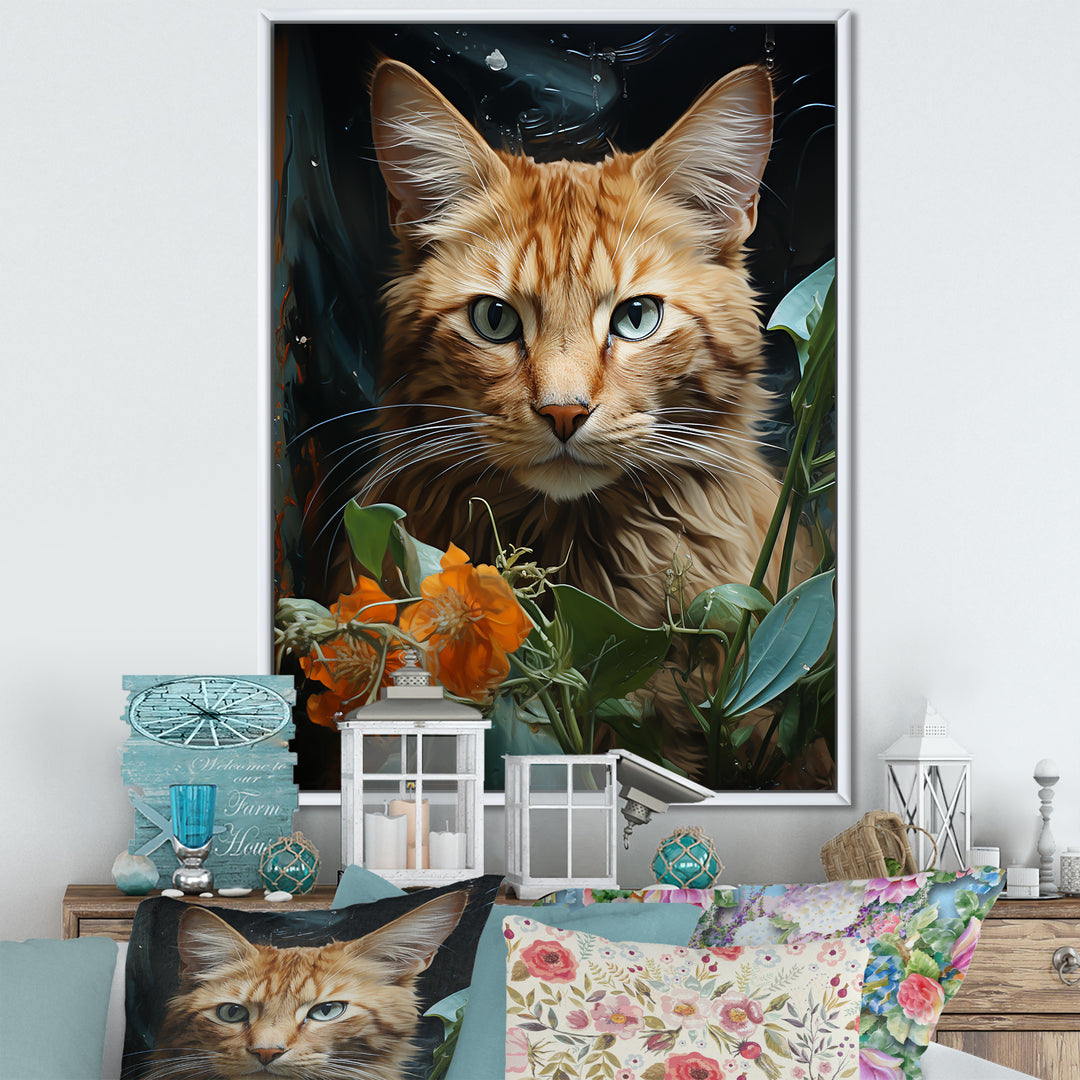 Havana Brown Mystique Cat - Beige Cat Wall Art