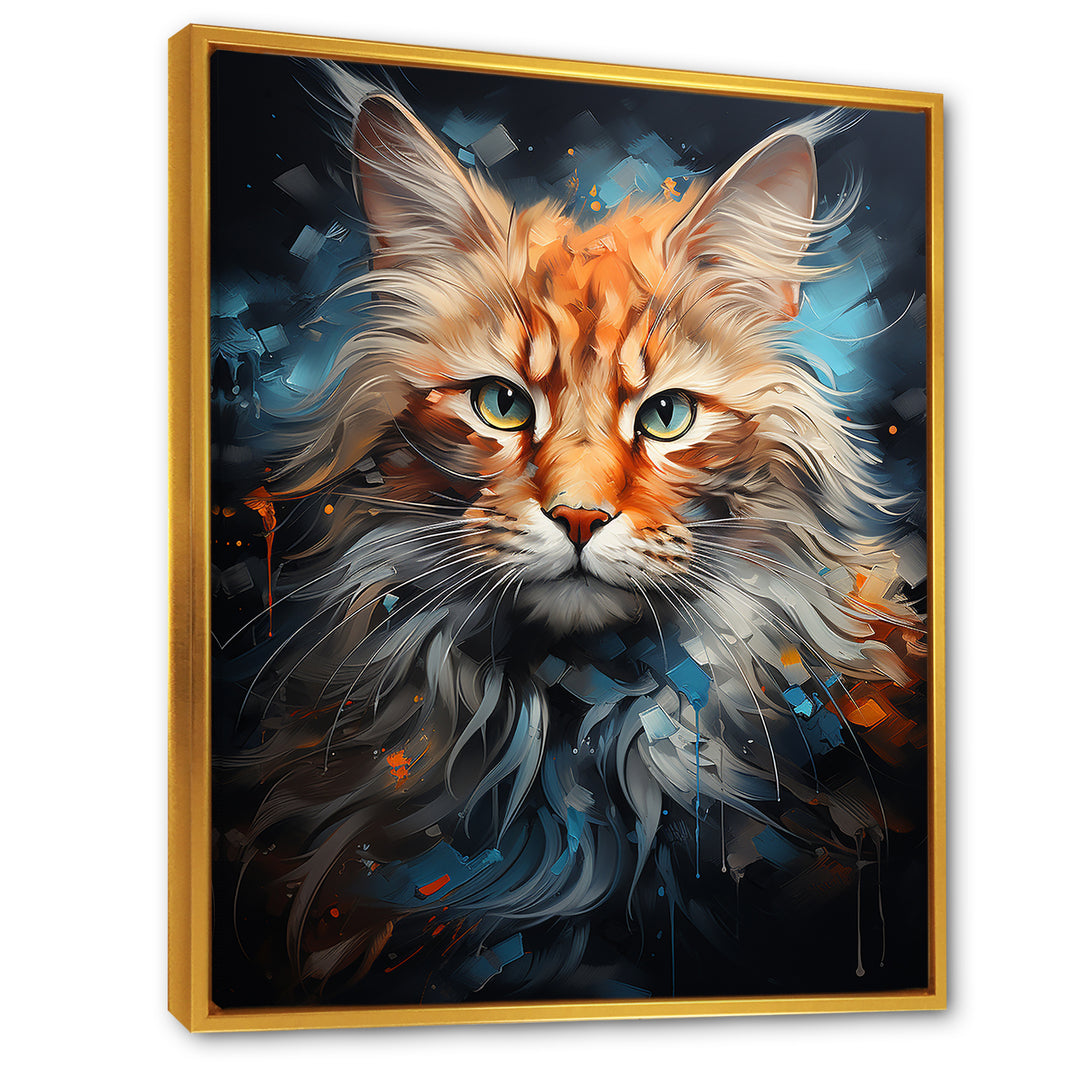 Maine Coon Majesty Cat - Cat Large Canvas Wall Art