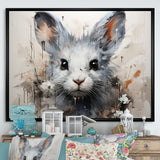 Minimalism Mice In Abstract Portrait - Mouse Canvas Wall Art