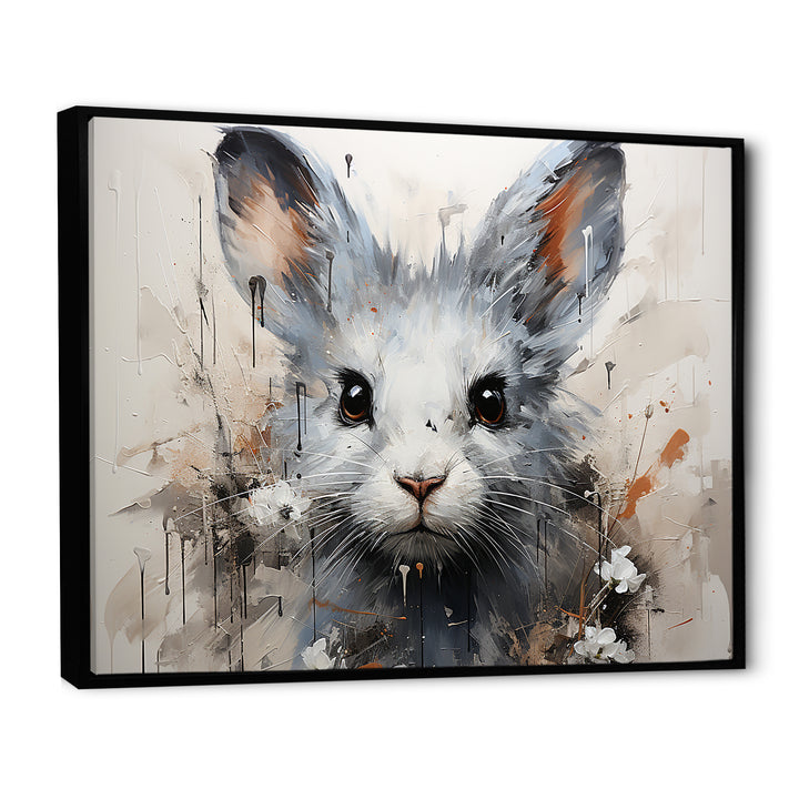 Minimalism Mice In Abstract Portrait - Mouse Canvas Wall Art