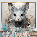 Minimalism Mice In Abstract Portrait - Mouse Canvas Wall Art