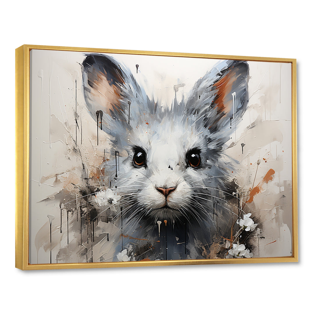 Minimalism Mice In Abstract Portrait - Mouse Canvas Wall Art