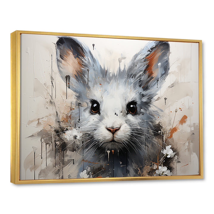 Minimalism Mice In Abstract Portrait - Mouse Canvas Wall Art