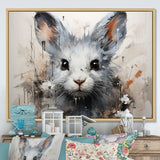 Minimalism Mice In Abstract Portrait - Mouse Canvas Wall Art