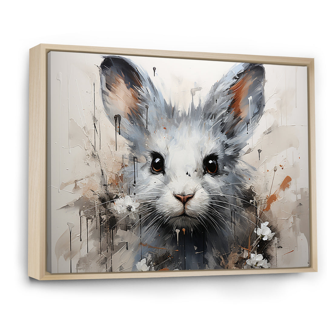 Minimalism Mice In Abstract Portrait - Mouse Canvas Wall Art