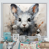 Minimalism Mice In Abstract Portrait - Mouse Canvas Wall Art